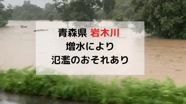 【動画】青森県岩木川に近づかないで！洪水で氾濫の恐れあり